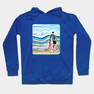 Father and child beach passive income make money Hoodie